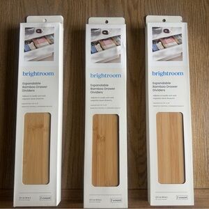 Bundle of 3 Sets of 2 Bamboo Expandable Drawer Dividers - Brightroom